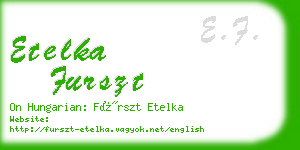 etelka furszt business card
